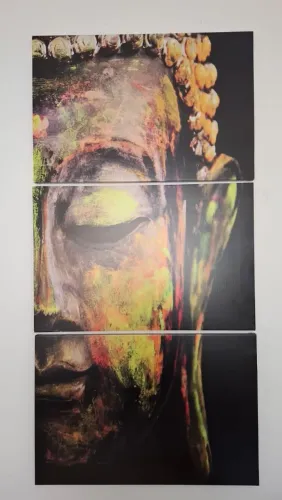 Quadro Decorativo Buda Moderno - 3 Peças