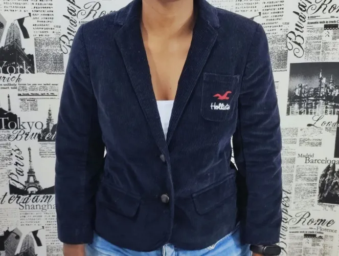 Blazer Feminino Hollister Tam G Cód 4328 Usado/Original