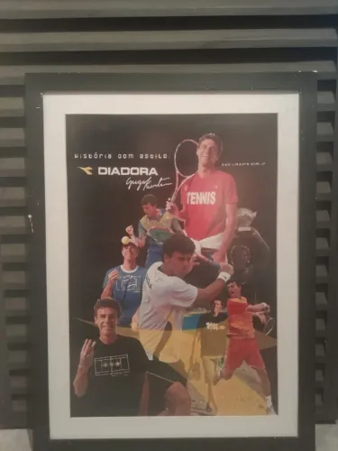 Quadro Diadora assinado pelo tenista Guga Kuerten