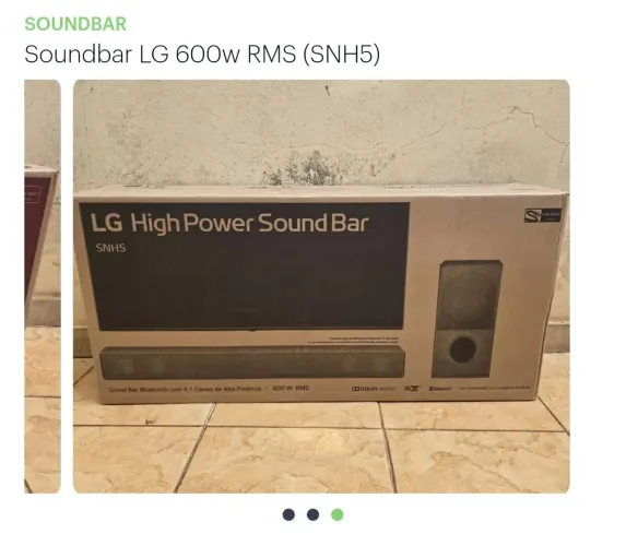 Soundbar LG 600w RMS (SNH5)