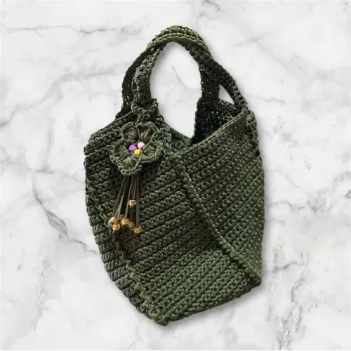 Bolsa de Crochê Verde (pequena)