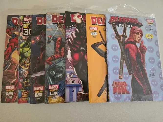 7 Hqs Deadpool novos (lacrados)