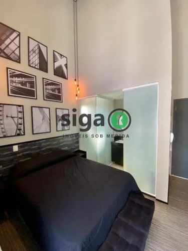Studio a venda na Vila Olímpia, equipado e decorado com 28m2 e com vaga.