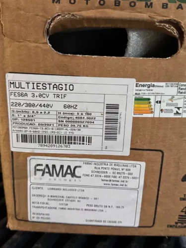 Motobomba FES6A 3,0CV trifásica 220/380/440V