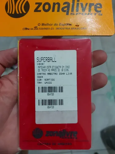 Cartão de Árbitro Superball Zonalivre
