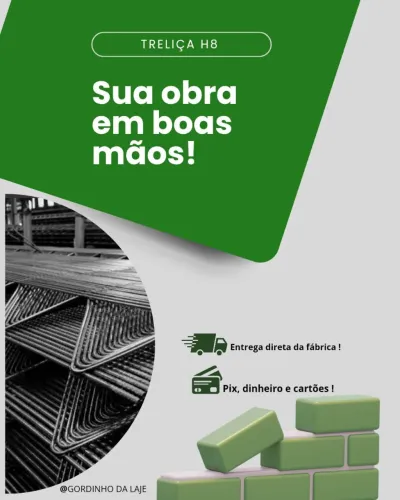 TRELIÇA H8 PÇ COM 6MT R$27,99 ENTREGA GRÁTIS!!