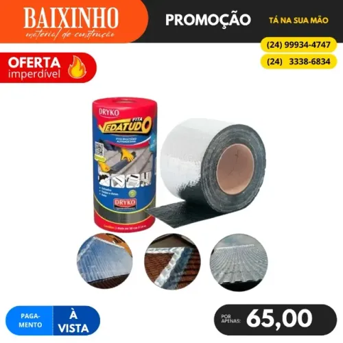 Manta Asfáltica 30CM com 10 Metros