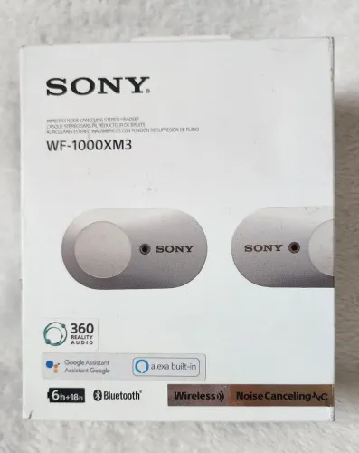 FONE DE OUVIDO BLUETOOTH SONY WF-1000XM3 COM CANCELAMENTO DE RUIDO 
