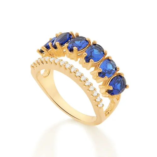 Anel Rommanel Novo banhado a ouro 18k