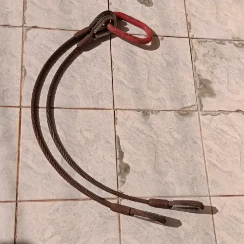 Estropo Duplo 3/4? Aricabos c/ Anel 1.1/4? Laço Cabo de Aço Eslinga