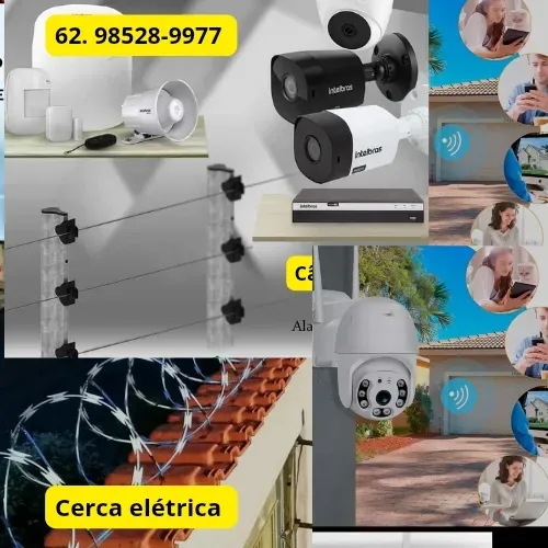 Camera de segurança, cerca elétrica, cerca concertina, câmera wi-fi