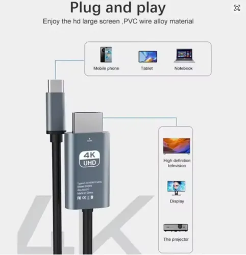 Adaptador USB tipo C para HDMI (Lacrado)