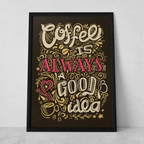 Quadro Grande Arte Cozinha Máquina Café Expresso Decoração Lanchonete Restaurante