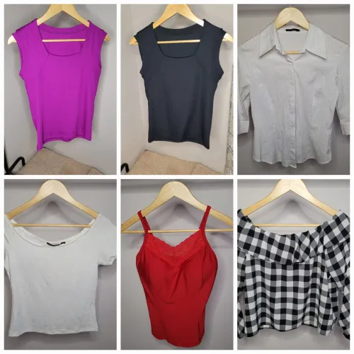 Blusas, camisas, top e cropped femininos P, M, G, GG, G1 - A partir de R$8