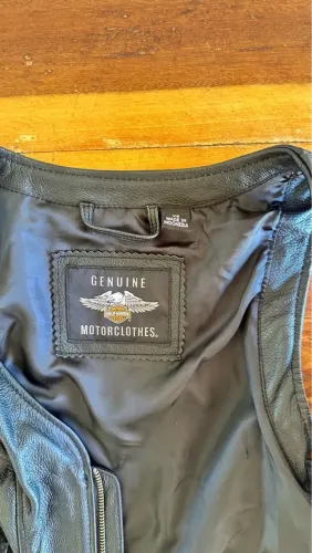 Colete feminino Harley Davidson HD Couro 