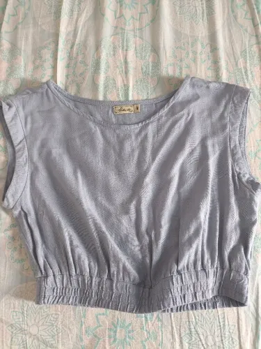 Cropped Azul