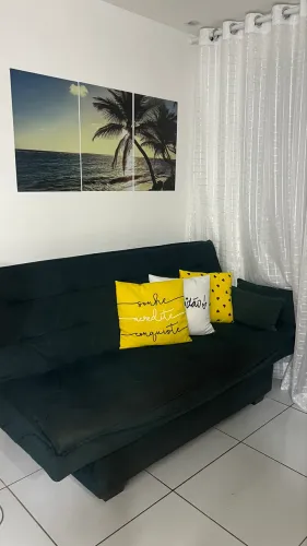 Sofá cama azul marinho