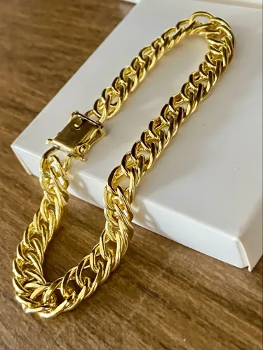 Pulseira grumet 8mm de moeda antiga