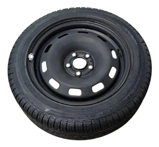 Roda Estepe Pneu 195 / 55 Aro 15 5x100mm Fox 2015 A 2020 Preto