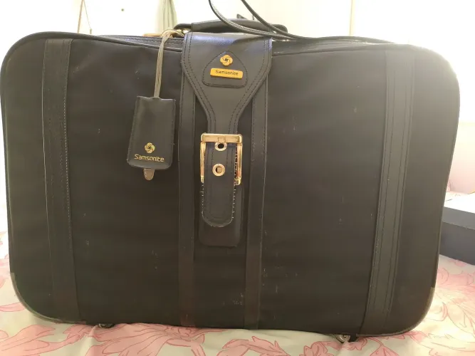 Mala samsonite vintage com rodinhas