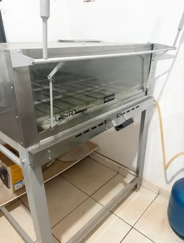 Forno pizza lastro pedra refratária a gás 