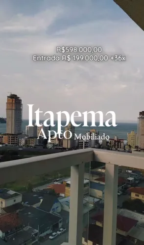 Apto MOBILIADO com Vista Mar em Itapema SC
