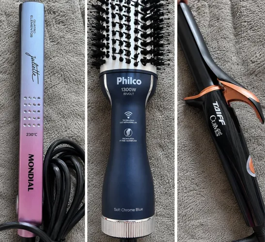 TRIO DE ESCOVA, SECADORA E CHAPINHA BABYLISS 