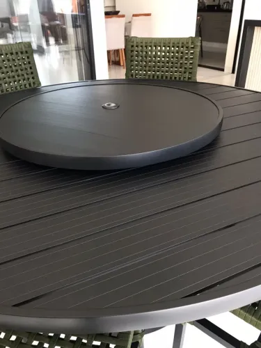 Prato Giratório Para Mesa Alumínio 75cm Sobrepor