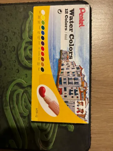 Pentel 12 Tintas aquarelas + Pincel  
