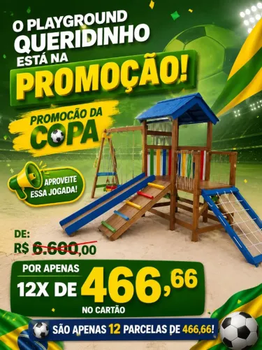 Parquinho direto de fábrica na promoção