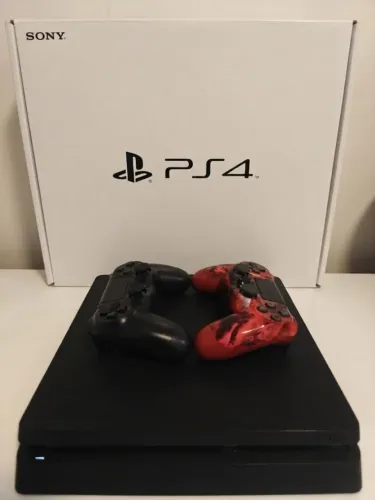 PS4 slim + FC 26 + 2 CONTROLES+ 17 JOGOS