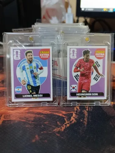 Figurinhas Extra Stickers Messi & Son Lilás