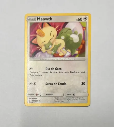 Carta Pokémon Meowth (147/214)