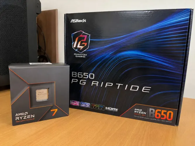 KIT GAMER DDR5 RYZEN 7 7800X3D+B650 RIPTIDE+16GB RAM VENDO/TROCO