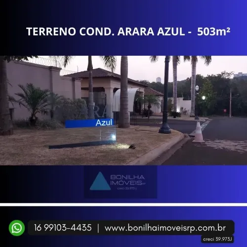 Terreno no condomínio Arara Azul para venda com 503 m² em Bonfim Paulista - Ribeirão Pret