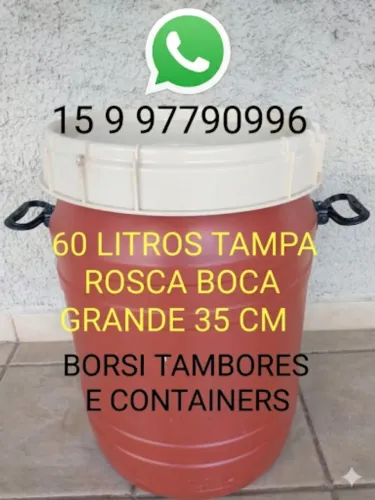 60 LITROS BOMBONA CONTAINER IBC TAMBOR PLÁSTICO BARRICA