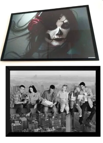 combo de 2 quadros / friends + katrina caveira mexinaca / geek - nerd
