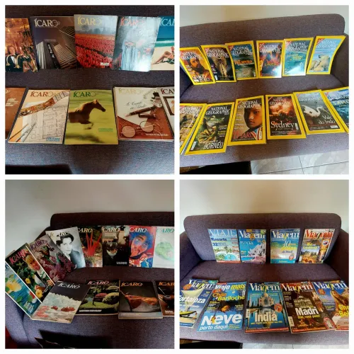 Revistas Antigas: ICARO, NATIONAL GEOGRAFIC, VIAGEM E TURISMO