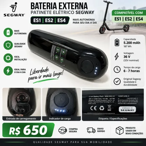 Bateria externa patinete ninebolt segwei
