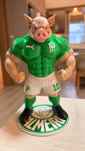 Mascote Palmeiras Porco 20cm