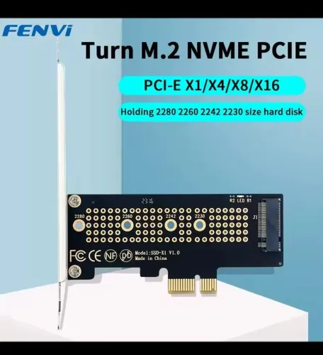 Adaptador Nvme para PCI-E X1 e X4 *Entrego Aceito Cartão