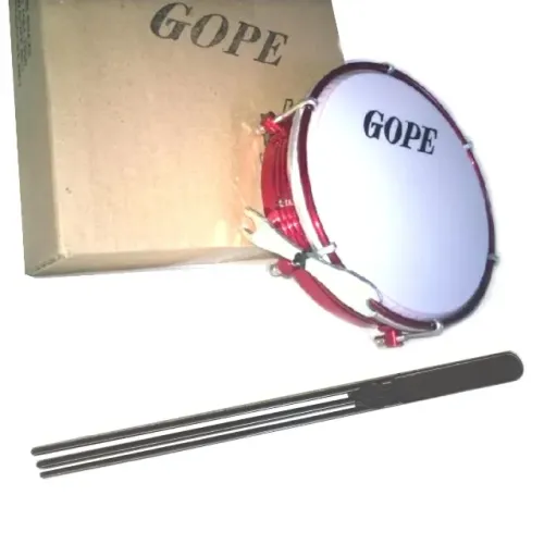 Tamborim 6" polegadas Alumínio Cor Cereja + Baqueta - Gope