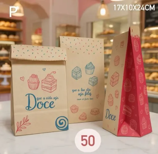SACO CONFEITARIA DELIVERY DOCES COOKIE P