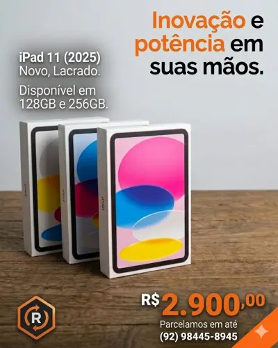 iPad 11 - novo/lacrado