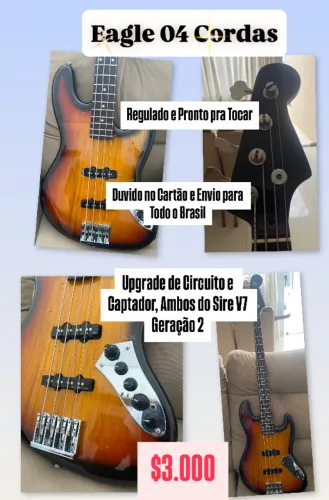 Contrabaixo modelo jazz bass