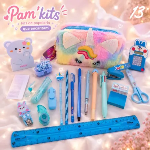 Kit De Papelaria Fofa Presente 22 Itens