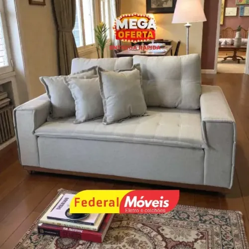 Sofá 1,70m Linho TEMOS CREDIÁRIO