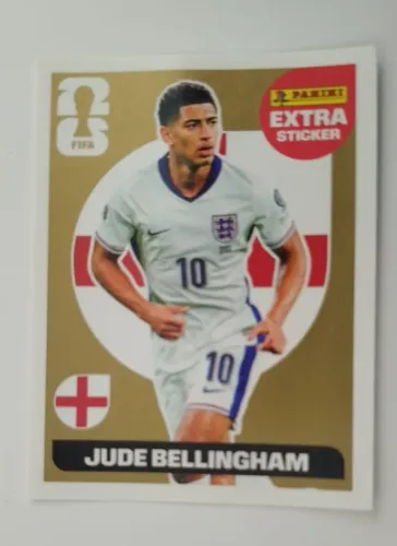 Figurinha Legend Extra Sticker BELLINGHAM Copa do Mundo 2026 Panini Original - OURO/GOLD
