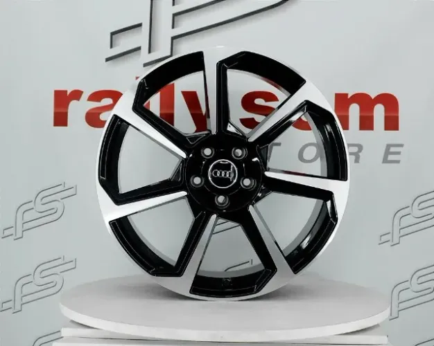Jogo de Roda Audi TT Preto Diamantada 5x112 - 19x8,5 Offset 35 (NV)
