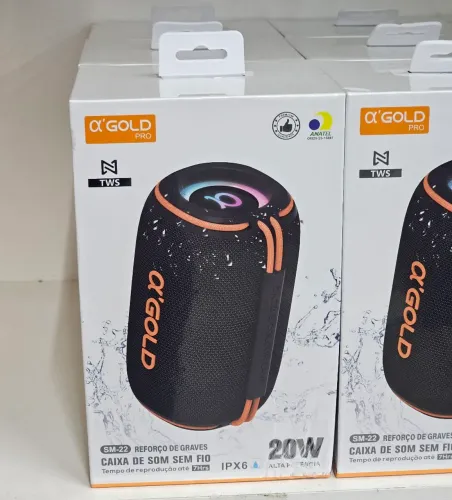 Caixa de Som Bluetooth RGB 20W RMS.